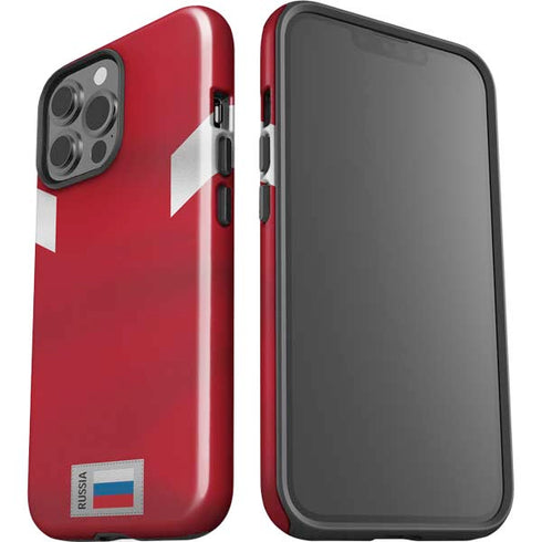 Russia Soccer Flag iPhone 15 Pro Max Impact Case